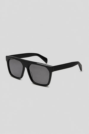 Olivier Marel Toulon '62 black square sunglasses, side profile, unisex fit