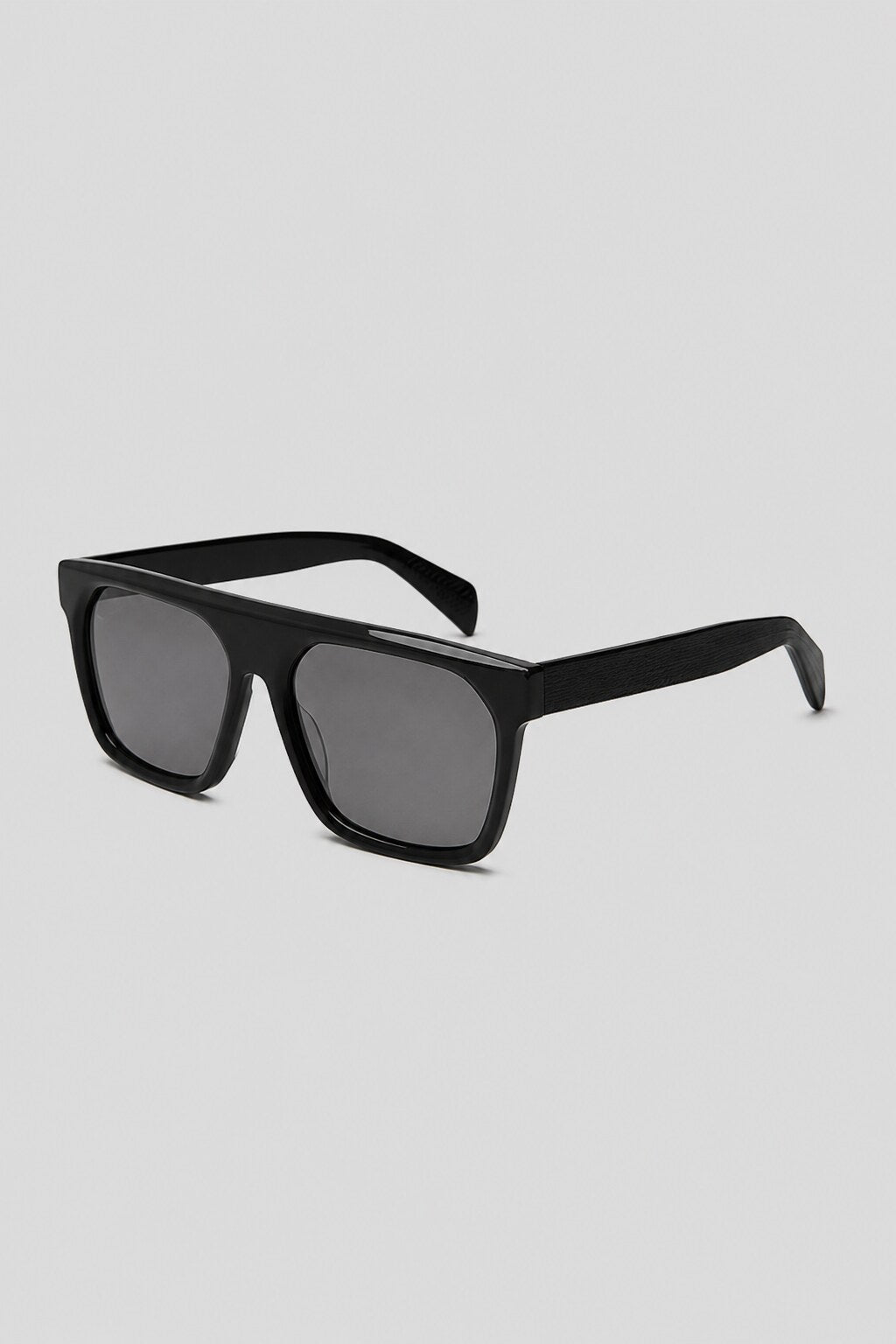 Olivier Marel Toulon '62 black square sunglasses, side profile, unisex fit