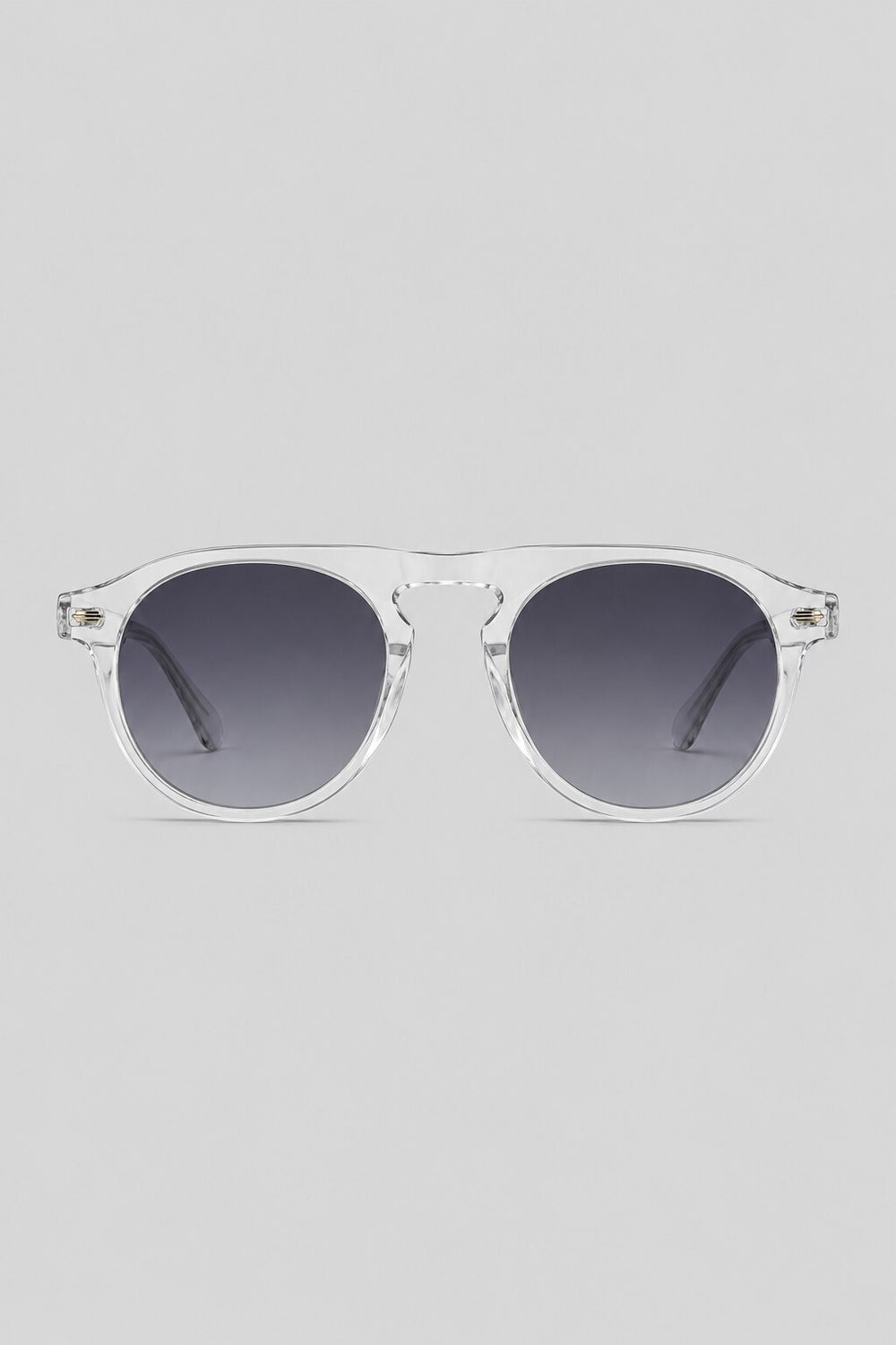 Olivier Marel Verbier '89 clear round sunglasses, side profile, unisex fit