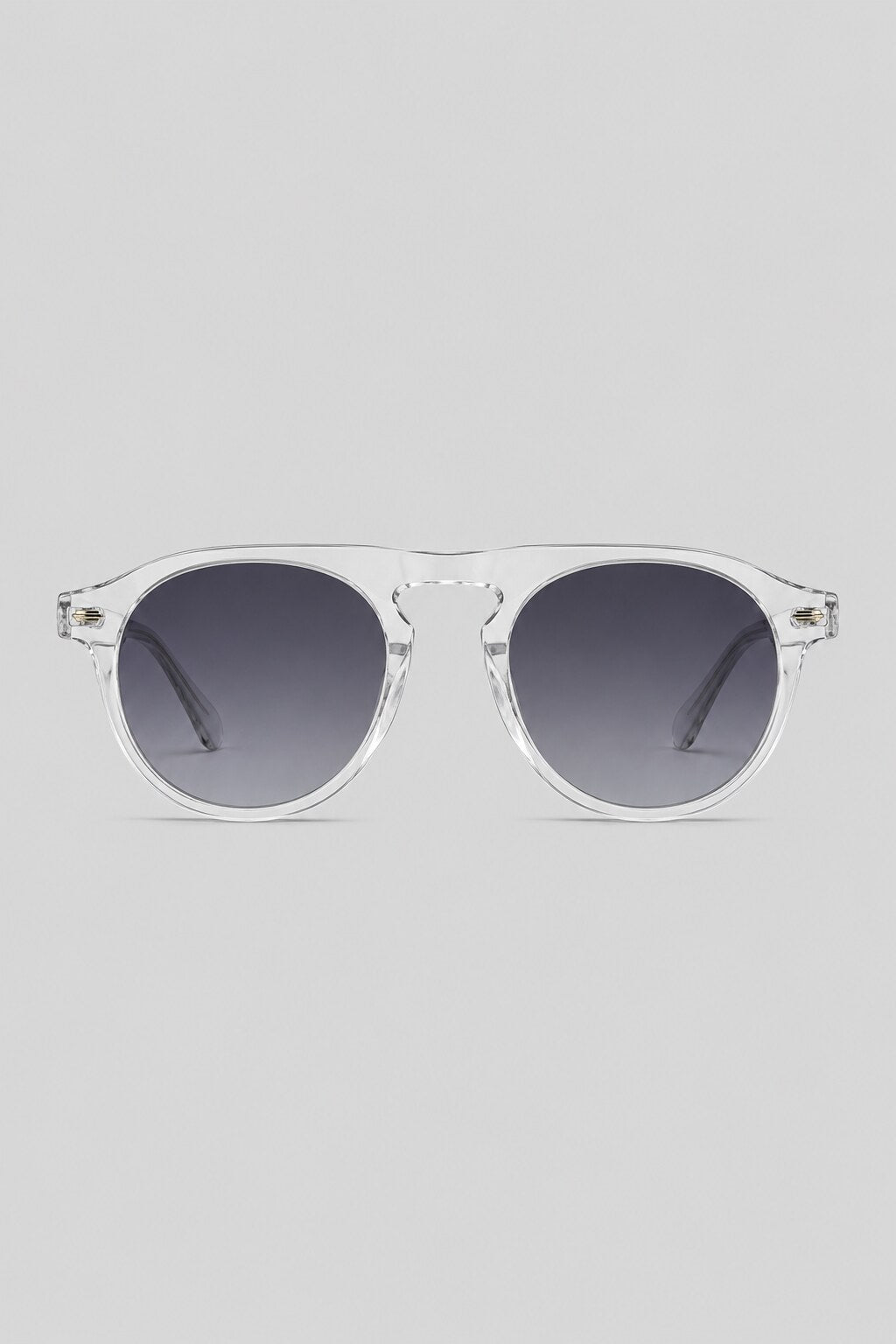 Olivier Marel Verbier '89 clear round sunglasses, side profile, unisex fit