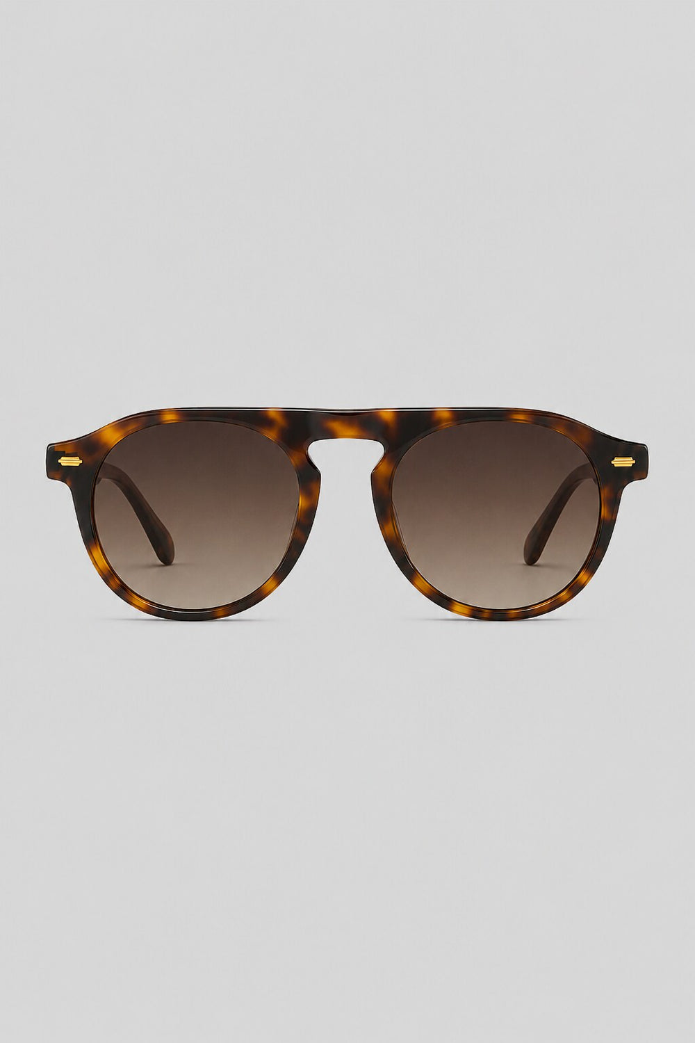 Olivier Marel Verbier '89 tortoiseshell round sunglasses in acetate, front view