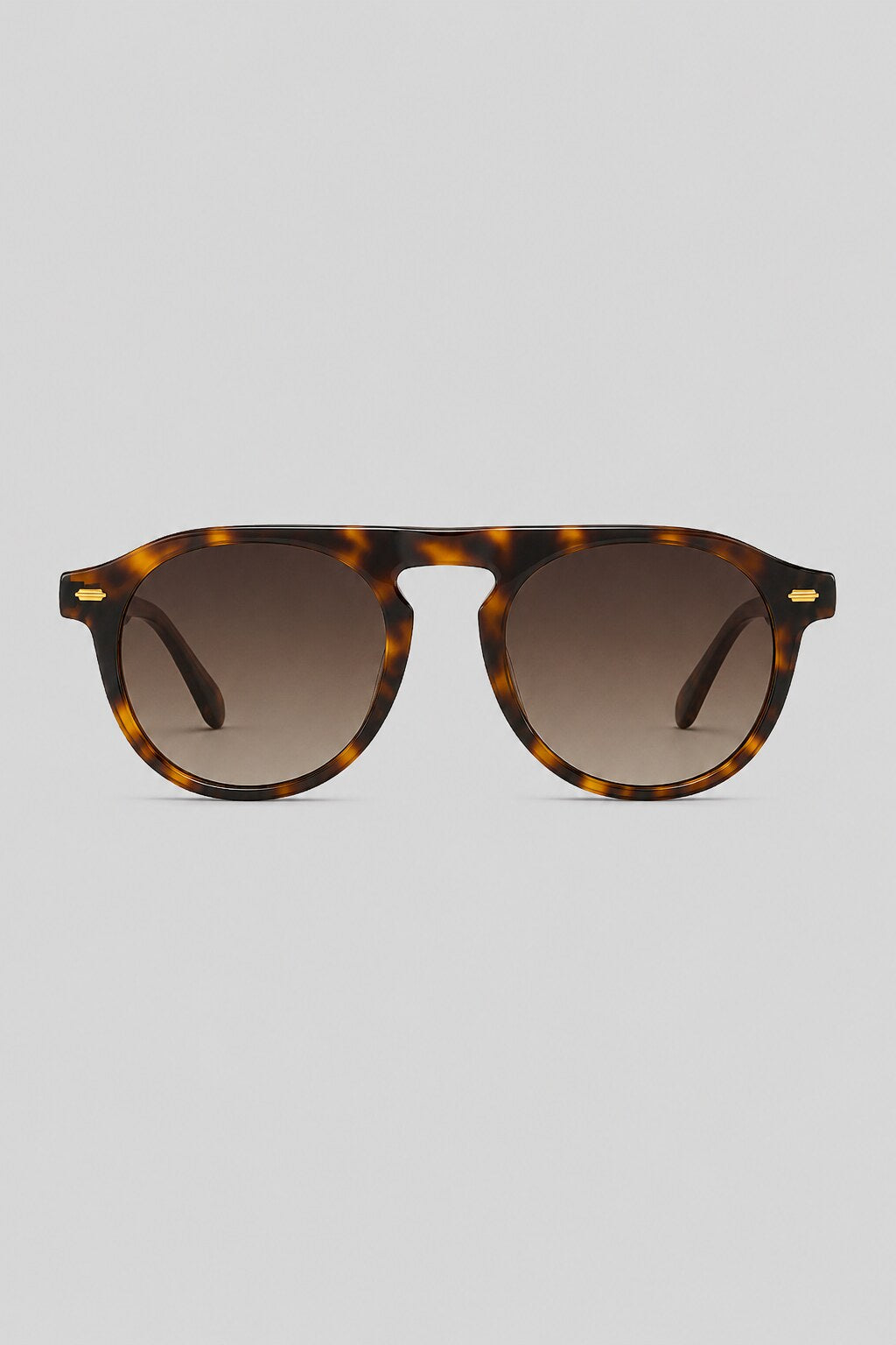 Olivier Marel Verbier '89 tortoiseshell round sunglasses in acetate, front view
