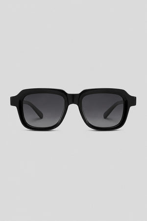 Olivier Marel Verona '01 black square sunglasses in acetate, front view