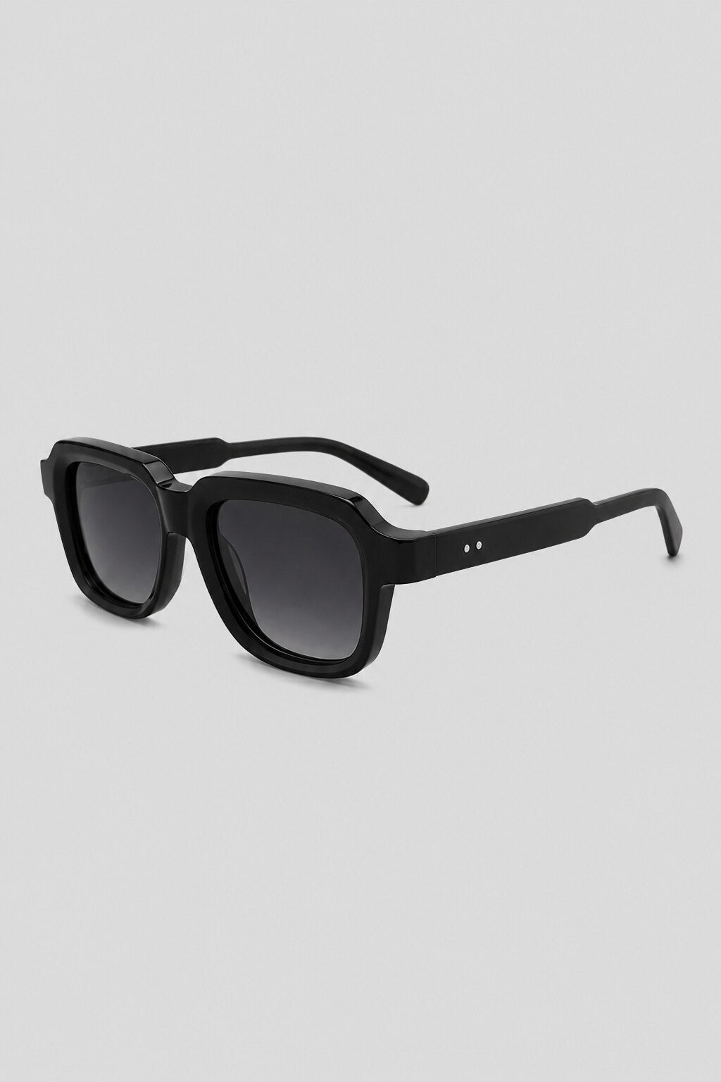 Olivier Marel Verona '01 black square sunglasses, side profile, men's fit