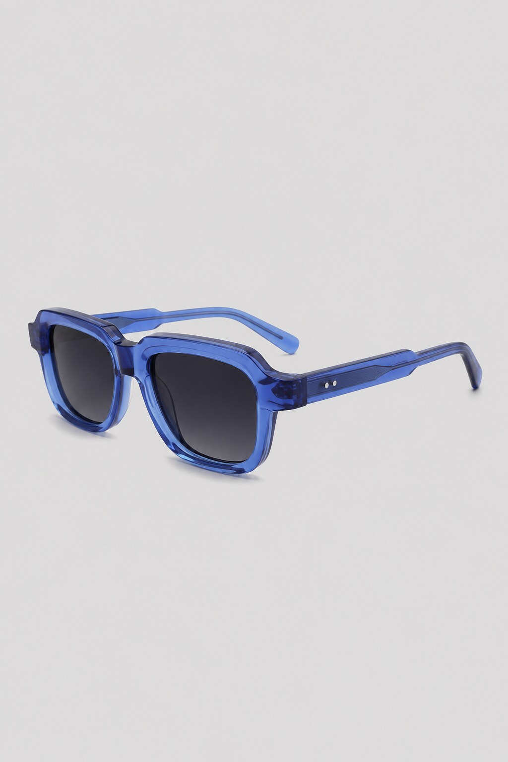 Olivier Marel Verona '01 blue square sunglasses, side profile, men's fit