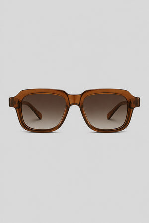 Olivier Marel Verona '01 brown square sunglasses in acetate, front view