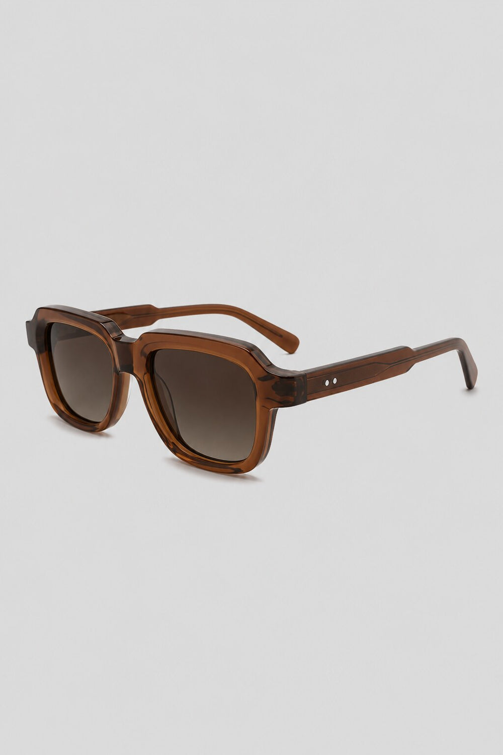 Olivier Marel Verona '01 brown square sunglasses, side profile, men's fit