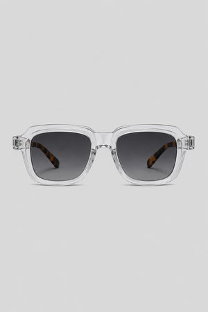 Olivier Marel Verona '01 clear square sunglasses in acetate, front view