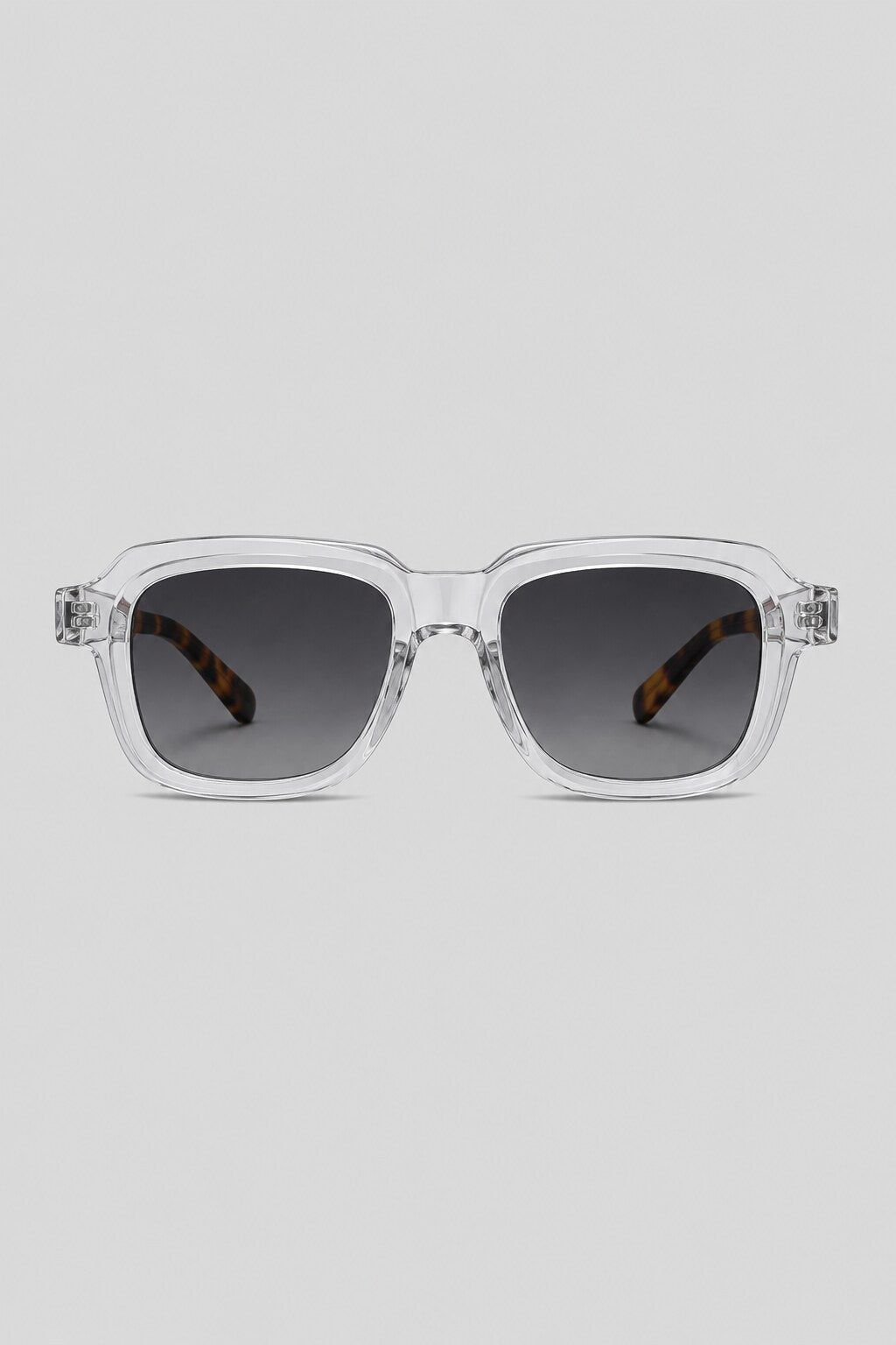 Olivier Marel Verona '01 clear square sunglasses in acetate, front view