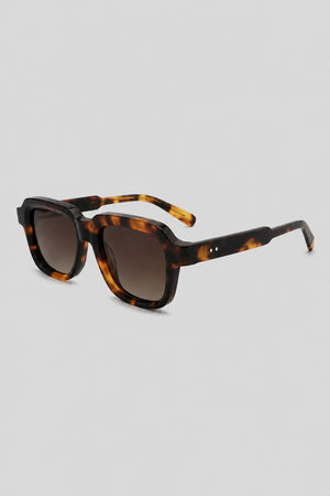 Olivier Marel Verona '01 tortoiseshell square sunglasses, side profile, men's fit