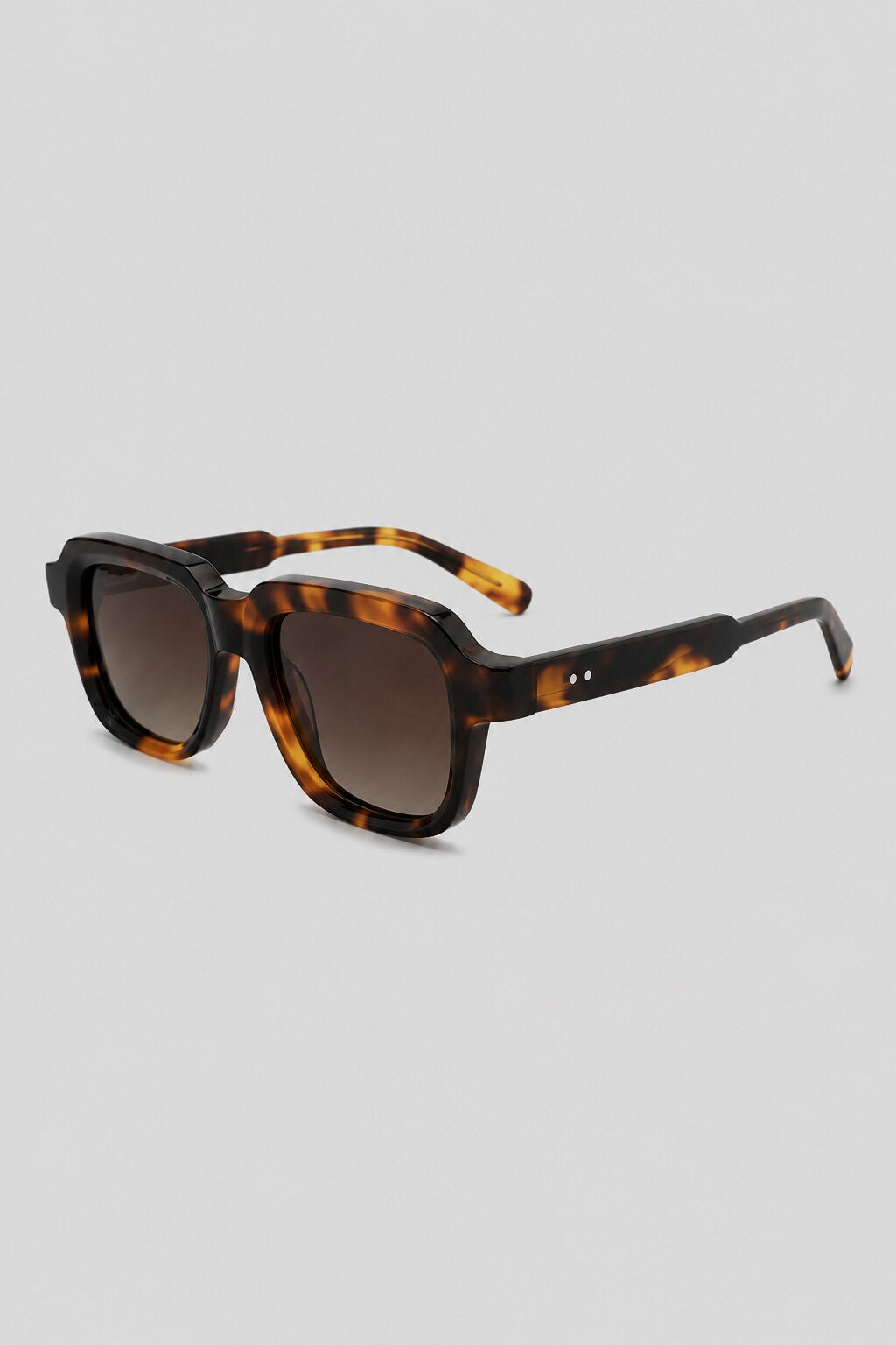 Olivier Marel Verona '01 tortoiseshell square sunglasses, side profile, men's fit