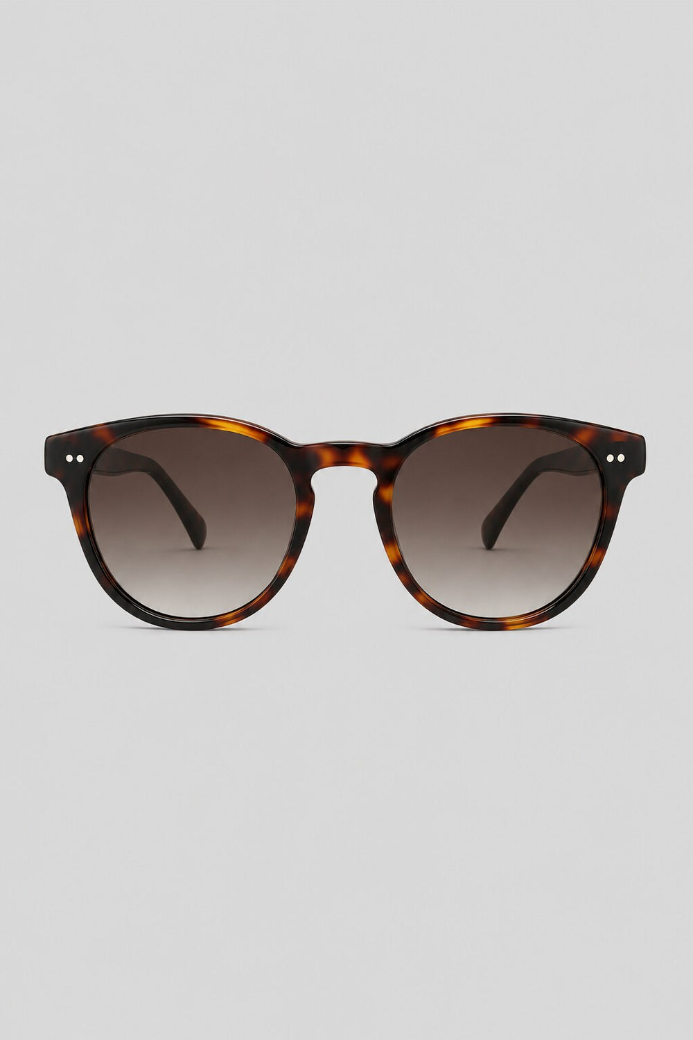 Olivier Marel Wengen '71 tortoiseshell round sunglasses in acetate, front view