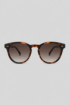 Olivier Marel Wengen '71 tortoiseshell round sunglasses in acetate, front view